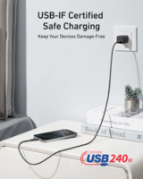 Kabel Anker USB-C ke USB-C (3 kaki / 6 kaki, 240W, anyaman daur ulang) Pengisi Daya Cepat Tipe C