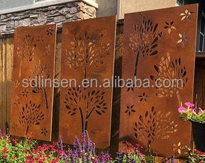 Panneau de corten de décoration intérieure et extérieure d'écran de jardin en métal découpé au laser - Product Image 5