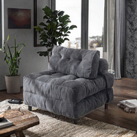 Canapé-lit pliant moderne en tissu pour appartement et salon - Fauteuil convertible avec matelas pliable
