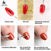 Fournisseurs professionnels d'ongles OEM vente en gros Gel de base en caoutchouc mat Gel transparent sans essuyage Gel de couche de finition brillant brillant longue durée