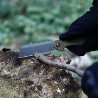 Camping en plein air tactique EDC Micarta couteau de poche pliant couperet Couteau Pliant