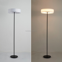Lampadaire LED noir et blanc pour chambre à coucher, salon, étude, lampe d'étude de personnalité