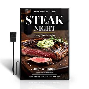 กล่องไฟกรอบรูปความสว่างสูง ป้ายไฟ LED สำหรับแสดง<span class=keywords><strong>เมนู</strong></span>บรันช์ที่เคาน์เตอร์บาร์ - Product Image 5