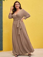 Robes d'été élégantes et décontractées pour femmes grandes tailles, à manches longues, personnalisées, pour dames