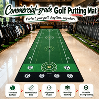 Tapete de Golf Comercial de Grado Profesional con Base Antideslizante y Guía de Alineación para Entrenamiento en Interiores