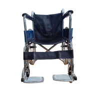 Fauteuil roulant manuel pliable en acier chromé brillant, modèle 809, classe II, pour usage clinique, best-seller, pliable, basique