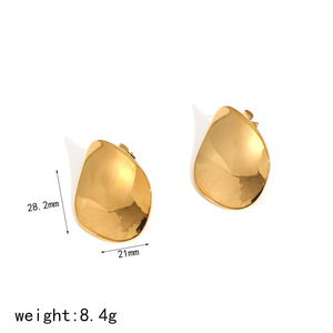 Pendientes geométricos curvos de oro y plata con forma irregular, joyería de moda para fiestas para mujeres - Product Image 4