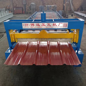 Drielaags Dak Leisteen Metalen Tegel Maken Machine Trapeziumvormige Gegolfde Ibr Dakplaat Coiling Machine Prijs - Product Image 3