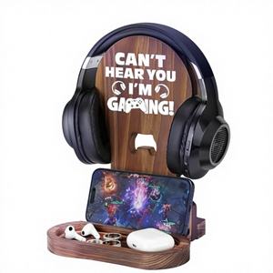Soporte de madera para auriculares, accesorios de juego, regalo para jugadores masculinos, adolescentes, Navidad, cumpleaños - Product Image 6