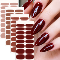 Bandes de vernis à ongles en gel UV-Free RTS, 16 embouts, paillettes transparentes, sans cuisson, non toxiques, pour manucure DIY
