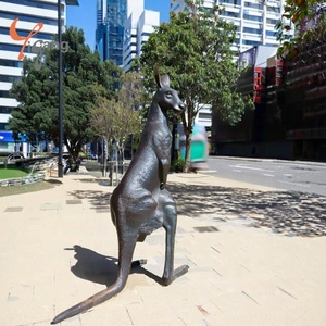 Tùy Chỉnh Cuộc Sống Kích Thước Đúc Đồng Kangaroo Bức Tượng Nhà Máy Riêng Thiết Kế Ngoài Trời Vườn Điêu Khắc Kim Loại Mô Hình Mạ Đúc Đồng Brass - Product Image 1