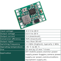 Mini MP1584EN convertisseur abaisseur DC-DC 6 pièces Lot réglable 24V à 12V 9V 5V 3V 3A Modules de pilote d'alimentation
