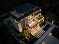 Maisons portables de luxe, maison intelligente préfabriquée, villa 3 chambres, maison modulaire préfabriquée, villa préfabriquée en acier léger