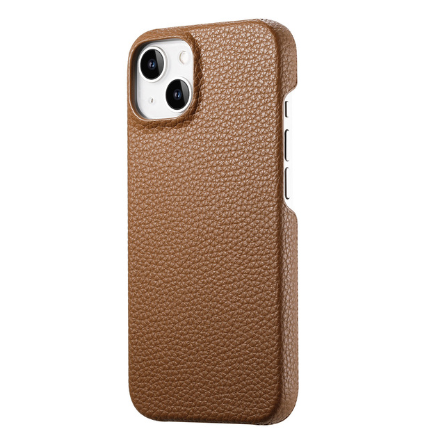 Luxury Classical Litchi Texture PU Leather Back Cover Phone Case for iPhone 15 14 13 12 Pro Max
