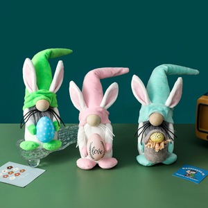 Gnomo de Pascua con Huevos, Muñeco de Peluche, Conejo de Primavera, Decoración Hecha a Mano, Figura Escandinava de Tomte, Decoración para Mesa del Hogar - Product Image 1