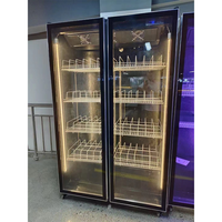 Commercial En Acier Inoxydable Porte Boisson Refroidisseur Congélateur Vitrine Hôtel Utilisation Réfrigérateur Boisson Vitrine Air Refroidissement Refroidisseur