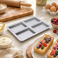 Xinze Moule à Quiche Rectangulaire en Acier Carbone Antiadhésif Sans PFOA PFOS BPA 0,4 mm 30,8*21,9*2 cm Écologique Compatible Lave-Vaisselle