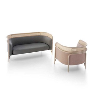 Ensemble de canapés d'extérieur en bois japonais avec coussins imperméables pour patio, hôtel, <span class=keywords><strong>appartement</strong></span> et hôpital - Product Image 4