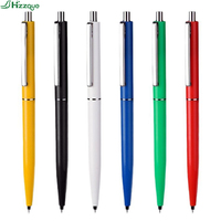 Stylo rétractable personnalisé avec logo, pointe de 1,0 mm, clips métalliques promotionnels, stylo à bille en plastique pour cadeaux promotionnels