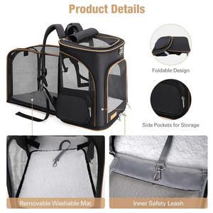 Borsa da Viaggio Trasparente per <span class=keywords><strong>Animali</strong></span> <span class=keywords><strong>Domestici</strong></span> con Fondo Antiscivolo e Spazio Estensibile per un <span class=keywords><strong>Trasporto</strong></span> Confortevole degli <span class=keywords><strong>Animali</strong></span> - Product Image 2