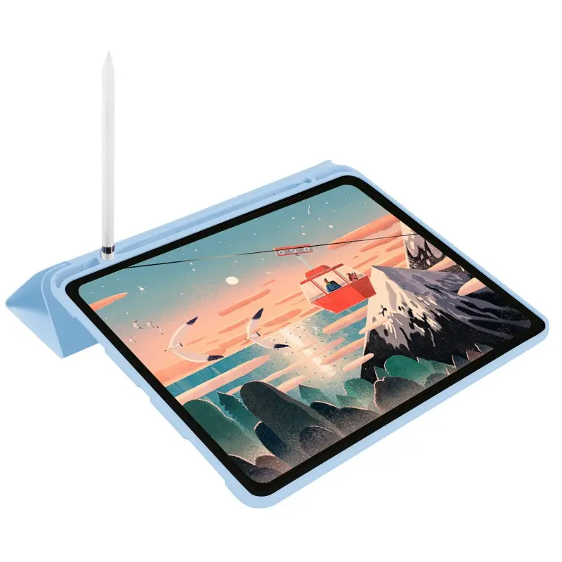 Funda de piel sintética suave a prueba de golpes para iPad 11 360 de Apple, carcasa inteligente de 7. ª generación con soporte para bolígrafo, venta al por mayor, 10,2