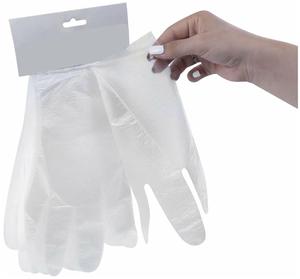 Guanti <span class=keywords><strong>in</strong></span> PE Monouso per Uso Domestico, Spessi, Economici, Facili da Indossare, con Foro per Appendere, per Negozi, Supermercati e Panetterie - Product Image 1