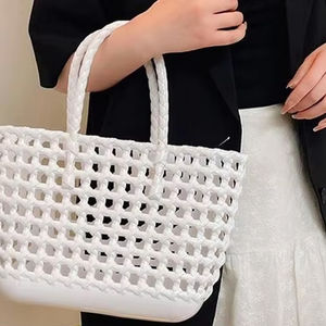 Bolso de Playa Tejido Calado, Bolso de Viaje de Gran Capacidad, Bolso Impermeable para Piscina - Product Image 1