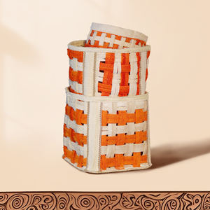 Wholesale custom handcrafted furniture, decorative baskets, natural loofah material <b>storage</b> <b>blue</b> - Product Image 4