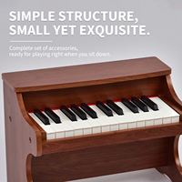 KEIRD Jouet en bois Mini Piano 25 touches Clavier électronique en bois Instrument de clavier musical éducatif précoce pour enfants pour la famille