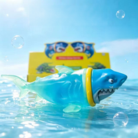 Jouet Squishy Requin Changeant de Couleur, Rempli d'Eau Pure, Rebond Rapide, Sensoriel Anti-Stress, Boîte Présentoir, Cadeau, Nouveauté à Presser