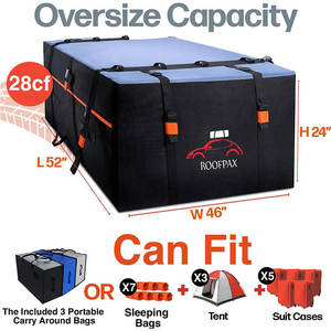 Bolsa de Equipaje para Techo Extra Grande, Resistente e Impermeable, de Tela Oxford 600D, Estilo Camping, para Almacenamiento en el Techo - Product Image 2