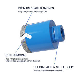 Khoan bit đặt mài hợp kim thép kim cương bê tông lõi khoan bit cho gạch khoan - Product Image 2