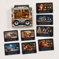 Vente en gros usine Personnalisé Aimant de réfrigérateur de Noël NFC avec cassette musicale, en acrylique rétro, Ornement de Noël pour réfrigérateur, Cadeau