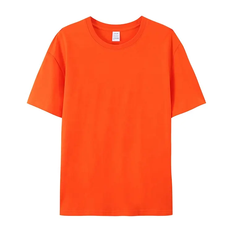 Özel tasarım t shirt pamuk 180 gram basit rahat kısa kollu pamuklu ofis gömlek logo baskılı kozmetik kapları