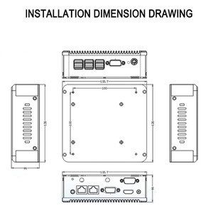 J1900 J1800 Intel Celeron fanless Mini PC Quad Core 2x2.5G LAN <span class=keywords><strong>DDR3</strong></span> SSD Industrial ใหม่ pfsense เซิร์ฟเวอร์ AU Plug - Product Image 5