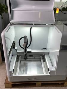 Découpeuse laser à fibre de bureau sans refroidisseur d'eau, gravure sans bavure sur acier inoxydable, aluminium, cuivre, 500x500mm, refroidissement par air - Product Image 1