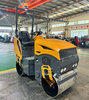 Mini compacteur vibrant rouleau d'asphalte Double tambour rouleau de route 1.5 tonnes Double tambour rouleau d'asphalte Vibro compacteur