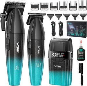 ใบมีดสแตนเลส DLC รุ่น V-640 S3 ความเร็ว 9000 รอบต่อนาที ชุดตัดผมสำหรับช่างตัดผมแบบชาร์จไฟได้ ปัตตาเลี่ยนตัดผมมืออาชีพ พร้อมจอแสดงผลภาษาอังกฤษ - Product Image 2