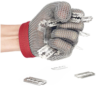 Gants en maille métallique en acier inoxydable résistants aux coupures de niveau supérieur, faible MOQ, pour une protection extrême (vente en gros)