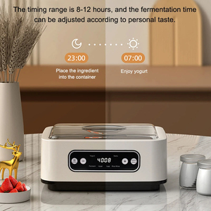 Máquina para Hacer Yogur Automática Profesional al por Mayor con Temperatura y Tiempo Ajustables y Recipiente para Preparar Pudín Helado - Product Image 1