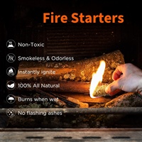 Allume-feu personnalisés avec logo, 20 bâtonnets en bois naturel, allumage rapide (8-10 min), étanches, résistants au vent, pour barbecue d'urgence