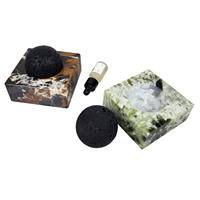 Diffuseur de pierre de lave en marbre de luxe, sphère de roche volcanique naturelle, huile essentielle, aromathérapie, décoration de table à domicile