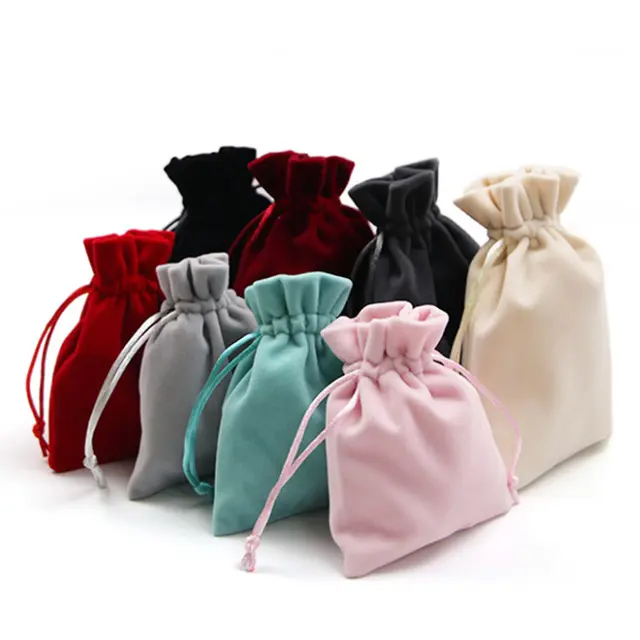 Sacchetto di profumo di lusso con logo personalizzato in pelle scamosciata con coulisse sacchetto di profumo cosmetico regalo per feste gioielli borse con coulisse in velluto