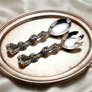 Juego de Servidores de Ensalada con Diseño de Uva, de Acero Inoxidable, Resistente al Óxido, para Vajilla de Cocina, Uso en Hoteles, Restaurantes y Comedores - Product Image 1