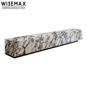 WISEMAX FURNITURE Mobilier moderne pour salon, ensemble de tables en marbre, meubles <span class=keywords><strong>TV</strong></span>, armoire <span class=keywords><strong>TV</strong></span> avec tiroirs en bois pour villa, hôtel - Product Image 6