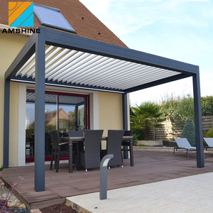 Systèmes <span class=keywords><strong>de</strong></span> <span class=keywords><strong>toit</strong></span> à persiennes sur mesure Gazebo extérieur 3X3m Véranda Pergola <span class=keywords><strong>De</strong></span> Madera Para Jardin - Product Image 5