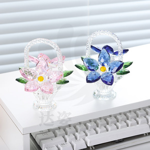 Cesta de flores de cristal, regalo decorativo para compañeros de clase, cumpleaños, día de San Valentín, día del niño - Product Image 3
