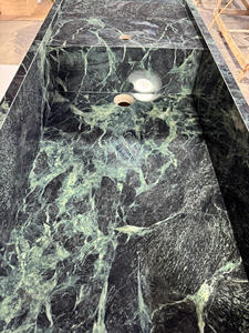Natural <span class=keywords><strong>Verde</strong></span> Alpi Mármol Baño Montaje en pared Fregadero Baño Tocador Gabinete Fregadero Diseño Mármol <span class=keywords><strong>verde</strong></span> Fregadero <span class=keywords><strong>Lavabo</strong></span> de mano - Product Image 6