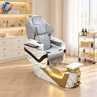 Fauteuil de pédicure multifonctionnel inclinable avec système de bain d'huile et de vapeur automatique pour institut de beauté, directement de l'usine