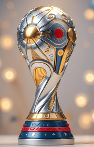 KB HC-200427 2026 World Football <b>Cup</b> Plastic Eco-Friendly Die-Cut Engraved Casting Sports Events Welcome Gift <b>Trophy</b> Plaques - Product Image 2